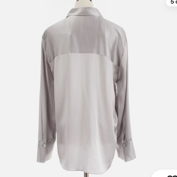 Vince Silk button up shirt gray size XXS - Picture 6 of 16